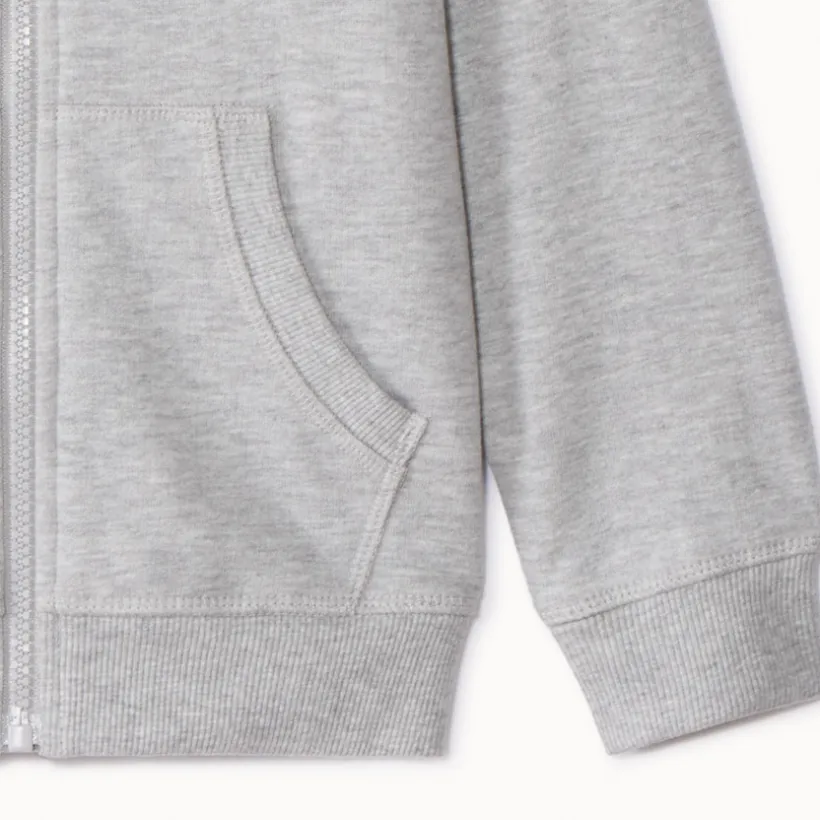 Gilet à capuche en molleton uni pour garçon