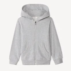 Gilet à capuche en molleton uni pour garçon