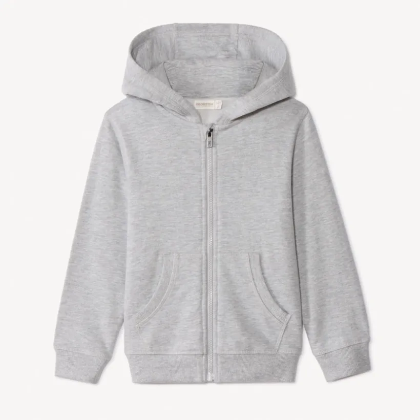 Gilet à capuche en molleton uni pour garçon