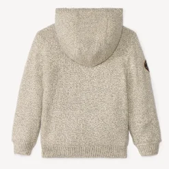 Gilet à capuche en tricot doublé sherpa pour garçon