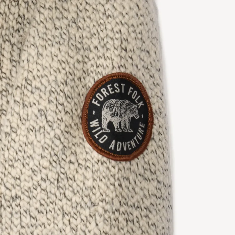 Gilet à capuche en tricot doublé sherpa pour garçon