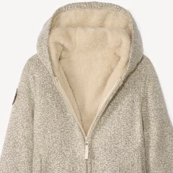 Gilet à capuche en tricot doublé sherpa pour garçon