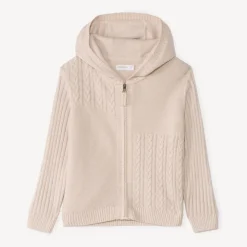 Gilet à capuche en tricot fantaisie pour garçon