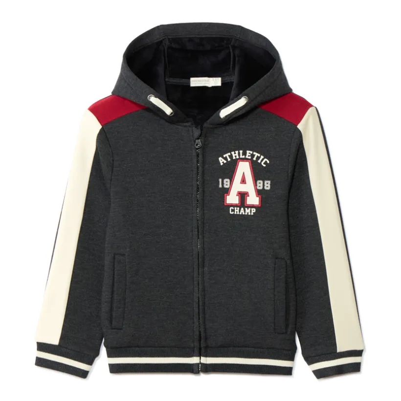 Gilet à capuche à print numéro de sportif pour garçon