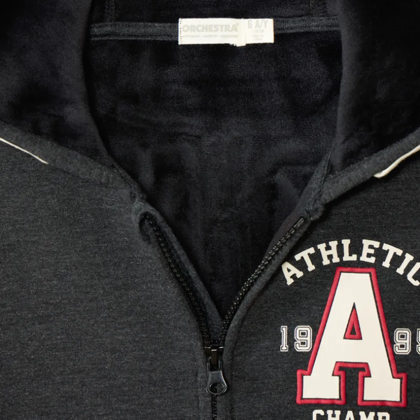 Gilet à capuche à print numéro de sportif pour garçon