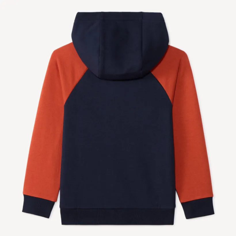 Gilet à capuche à zip et contrasté garçon