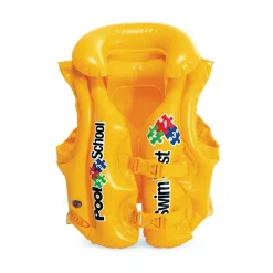 Gilet de natation gonflable 3-6 ans Pool School jaune