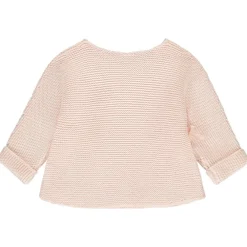 Gilet effet cache-cœur uni en tricot pour bébé fille