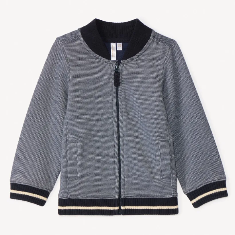 Gilet en maille piqué à col Teddy pour bébé garçon