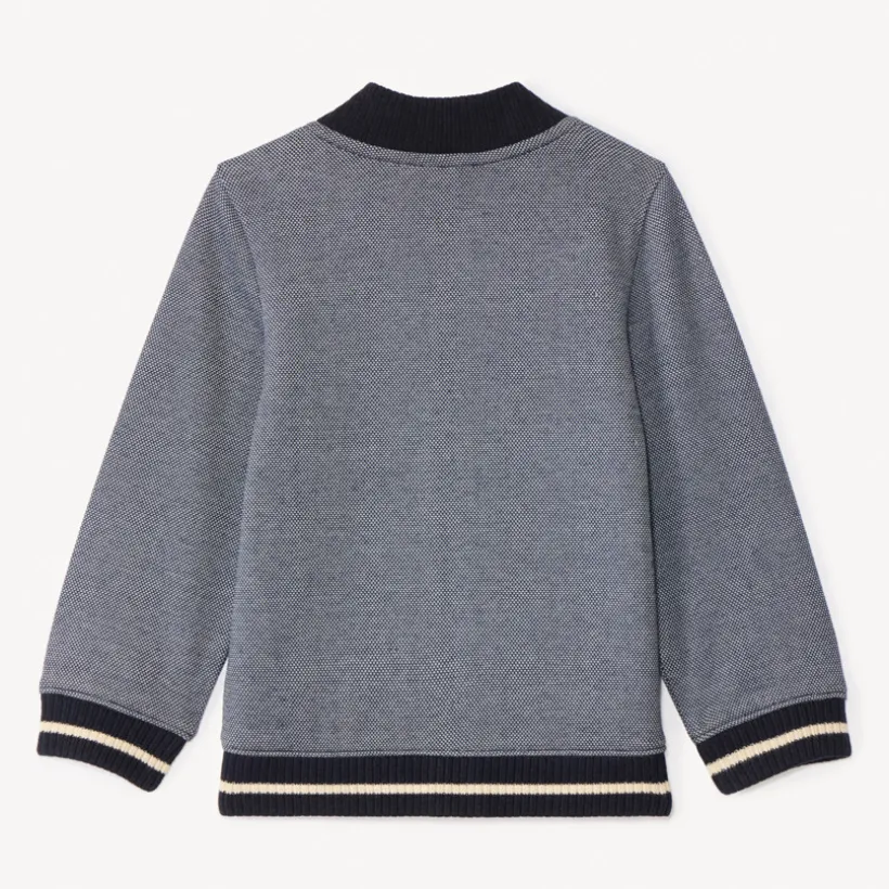 Gilet en maille piqué à col Teddy pour bébé garçon
