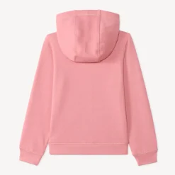 Gilet en molleton à capuche uni pour fille