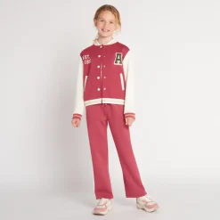 Gilet en molleton à col teddy effet colorblock pour fille