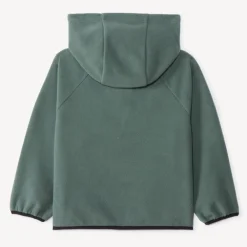 Gilet en polaire contrecollé et capuche + broderie pour garçon