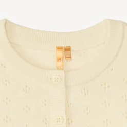 Gilet en tricot ajouré papillons pour bébé fille
