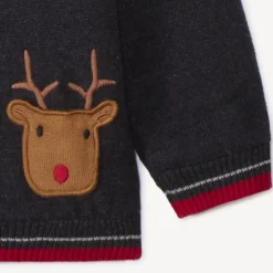 Gilet en tricot avec rennes de Noël pour bébé garçon