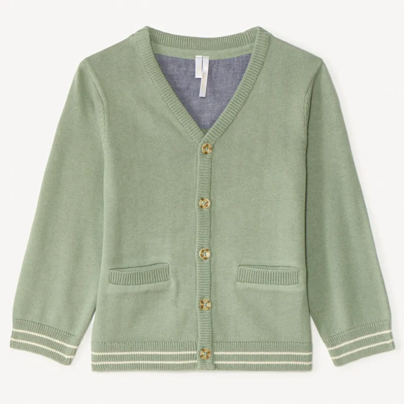 Gilet en tricot col V pour bébé garçon