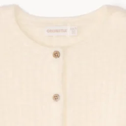 Gilet en tricot côtelé effet pelucheux pour fille