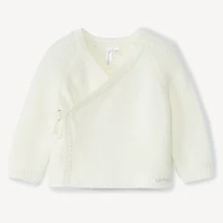 Gilet en tricot effet cache-cœur pour bébé prématuré