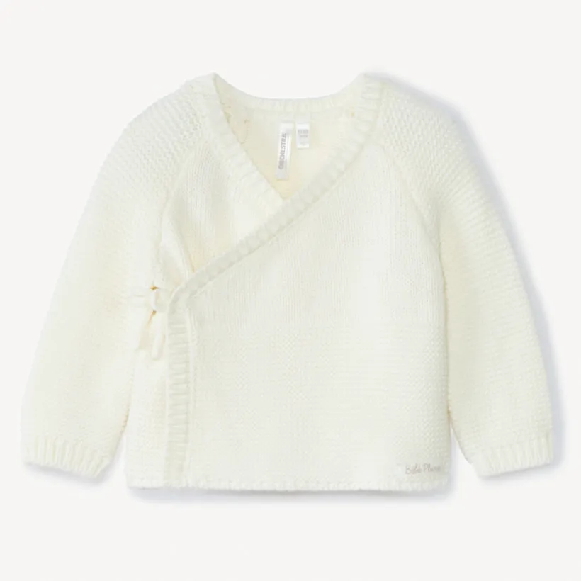 Gilet en tricot effet cache-cœur pour bébé prématuré