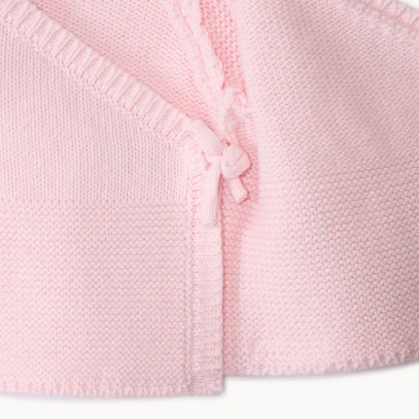 Gilet en tricot effet cache-cœur pour bébé fille prématurée