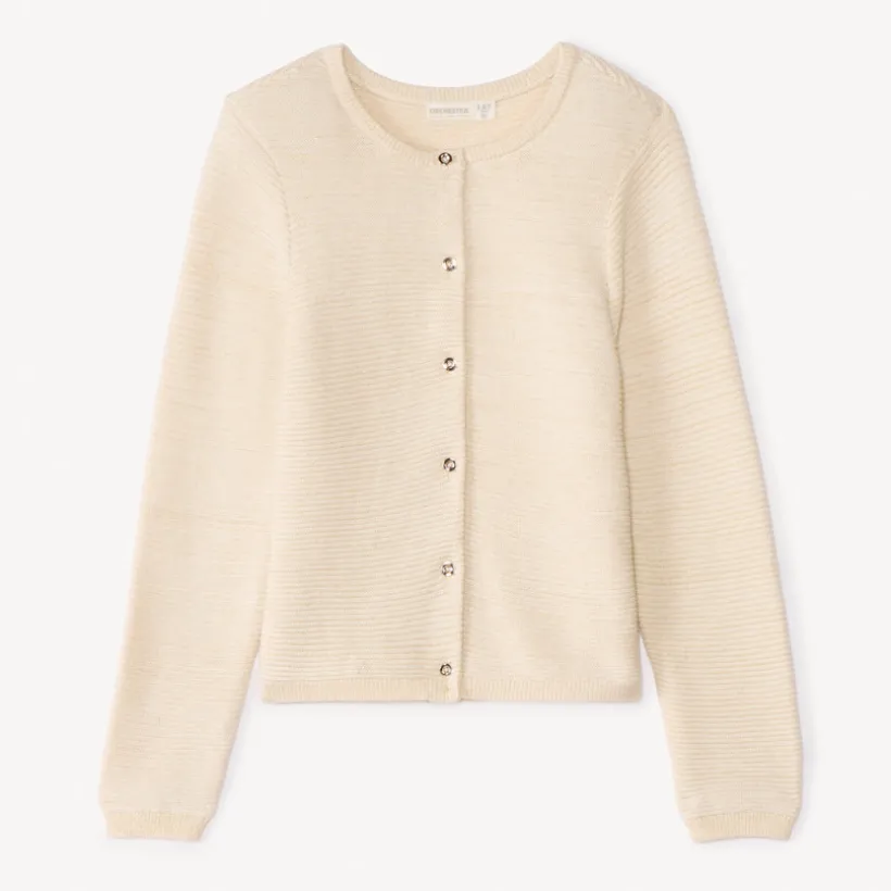 Gilet en tricot fantaisie avec lurex pour fille