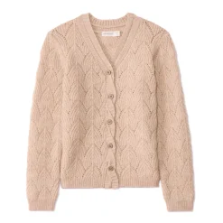 Gilet en tricot fantaisie avec ouverture en torsade pour fille