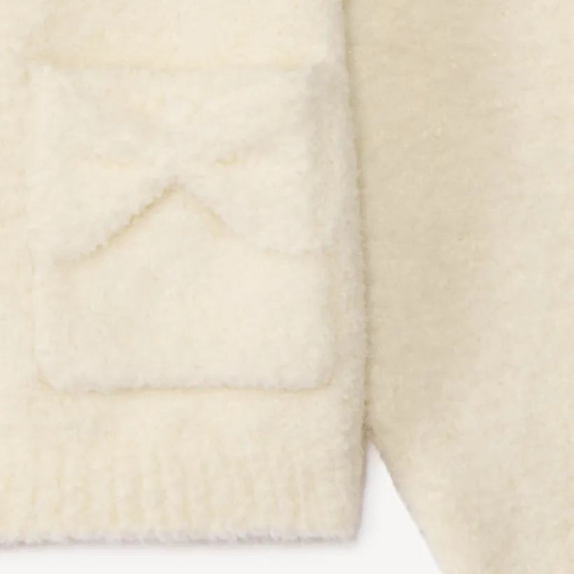 Gilet en tricot à fleurs brodées pour bébé fille
