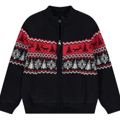 Gilet en tricot jacquard motif Noël pour garçon