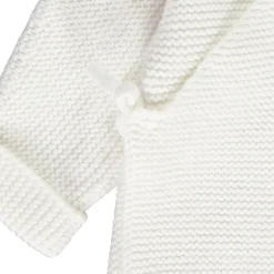 Gilet en tricot point mousse effet cache-coeur pour bébé fille