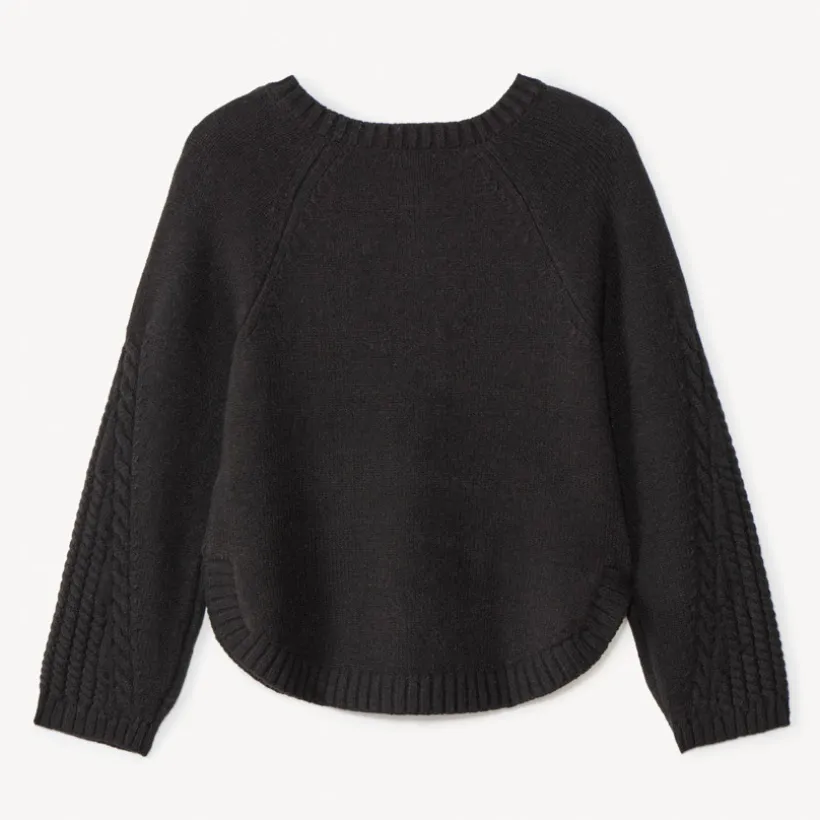Gilet en tricot pressionné à nœuds pour fille