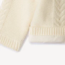 Gilet en tricot torsadé et doublé jersey pour bébé