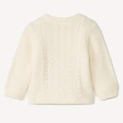Gilet en tricot torsadé et doublé jersey pour bébé