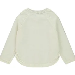 Gilet en tricot torsadé fantaisie forme poncho pour bébé fille