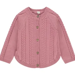 Gilet en tricot torsadé fantaisie forme poncho pour bébé fille