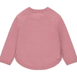 Gilet en tricot torsadé fantaisie forme poncho pour bébé fille