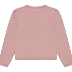 Gilet en tricot uni avec boutons pailletés pour fille