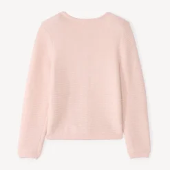 Gilet en tricot uni fantaisie et scintillant pour fille