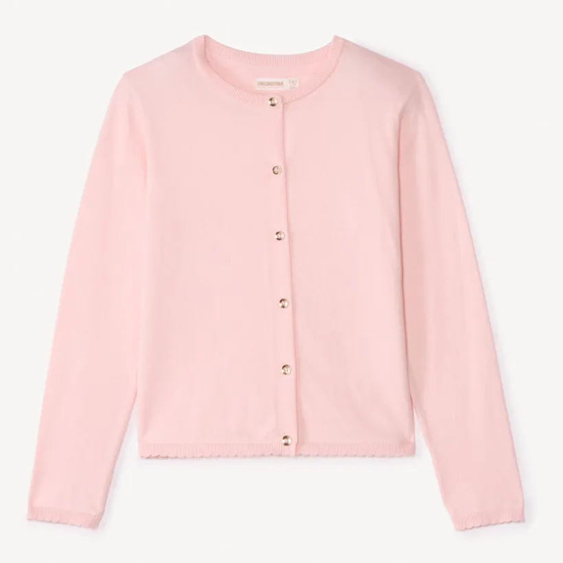 Gilet en tricot uni pour fille