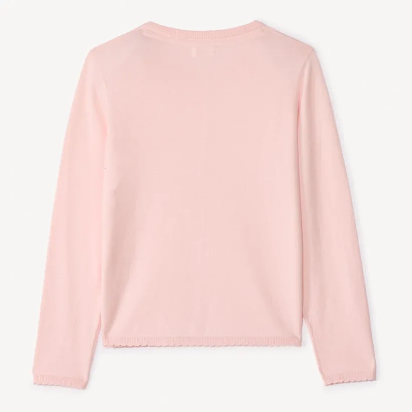 Gilet en tricot uni pour fille