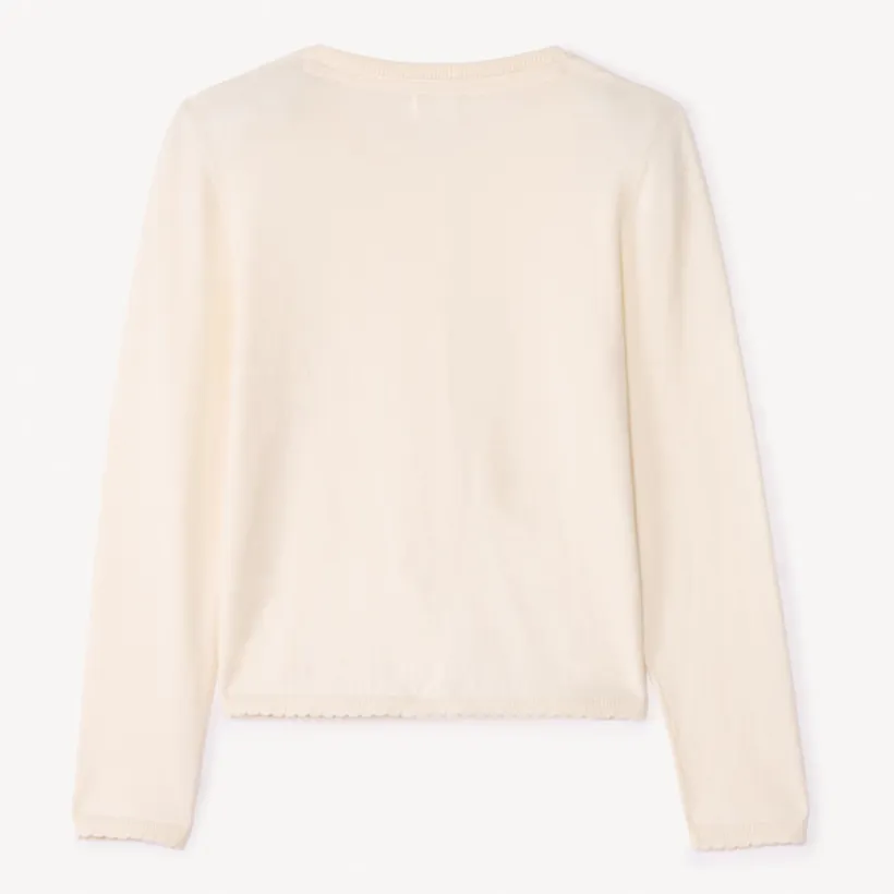 Gilet en tricot uni pour fille