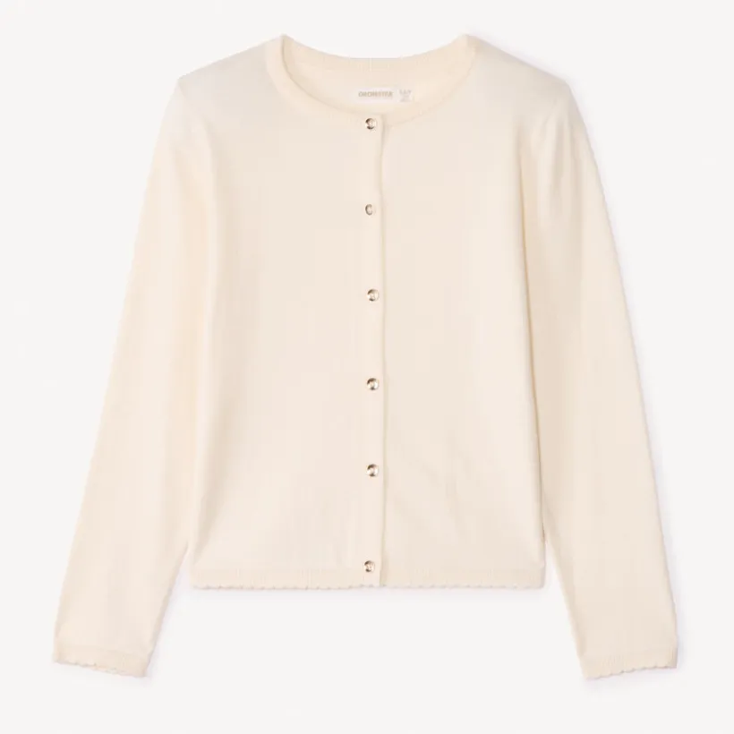 Gilet en tricot uni pour fille