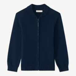 Gilet en tricot uni zippé pour garçon