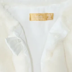 Gilet esprit boléro en fausse fourrure à nœud pour fille