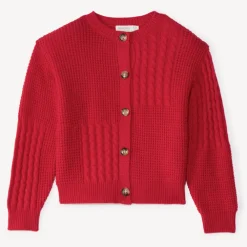 Gilet fille en tricot fantaisie