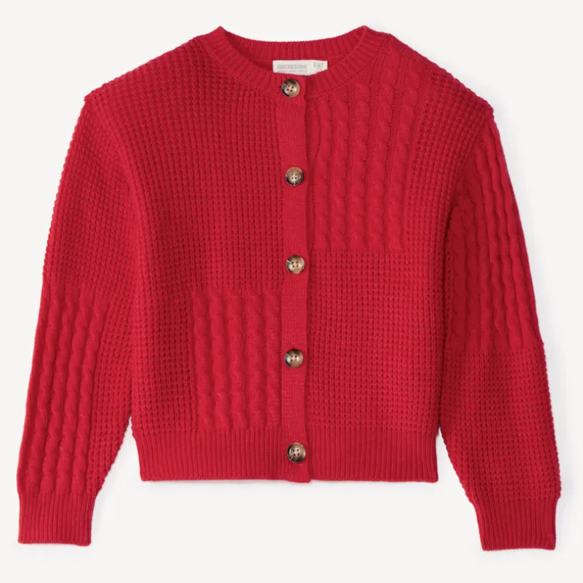 Gilet fille en tricot fantaisie