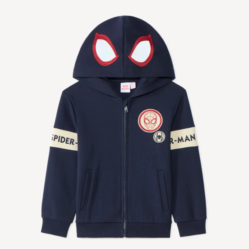 Gilet garçon zippé à capuche ludique Spider-Man Marvel