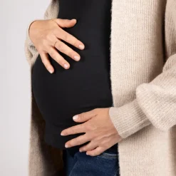 Gilet long à manches longues en tricot uni pour femme