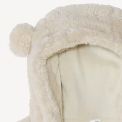 Gilet ludique ourson sherpa doublé velours pour bébé