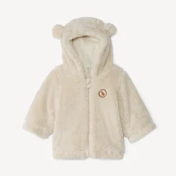 Gilet ludique ourson sherpa doublé velours pour bébé