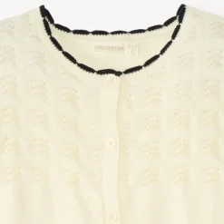 Gilet manches courtes en tricot pour fille